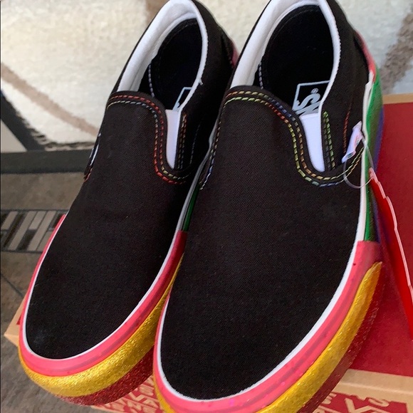 VANS CLASSIC SLIP ON S PLATFORMS GLITTER WMNS - Picture 9 of 16